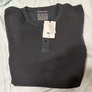 Lucky Brand Men’s Lived In Henley L/S Grey Black XXL (NWT)